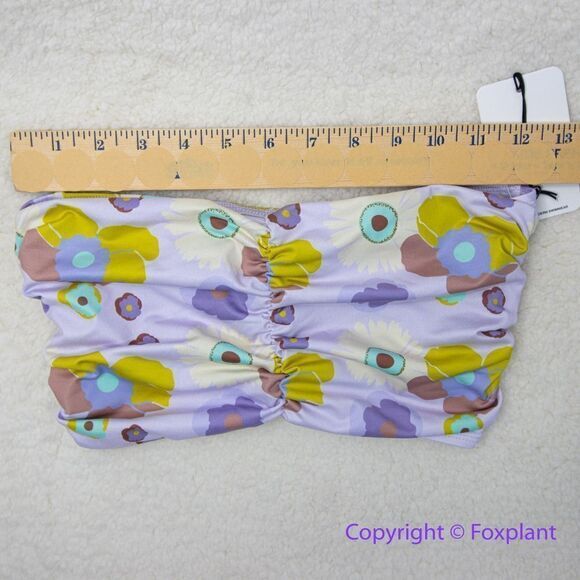 NEW Free People x Beth Richards delray 70’s‎ floral bikini top, purple, size XS - Picture 8 of 12